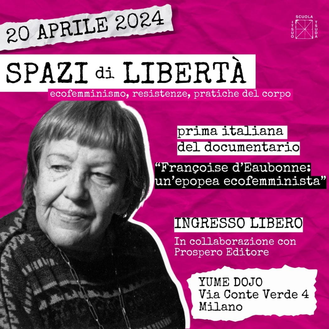 Spazi di libertà: il 20 aprile una serata dedicata a Françoise d’Eaubonne al YUME DOJO di Milano