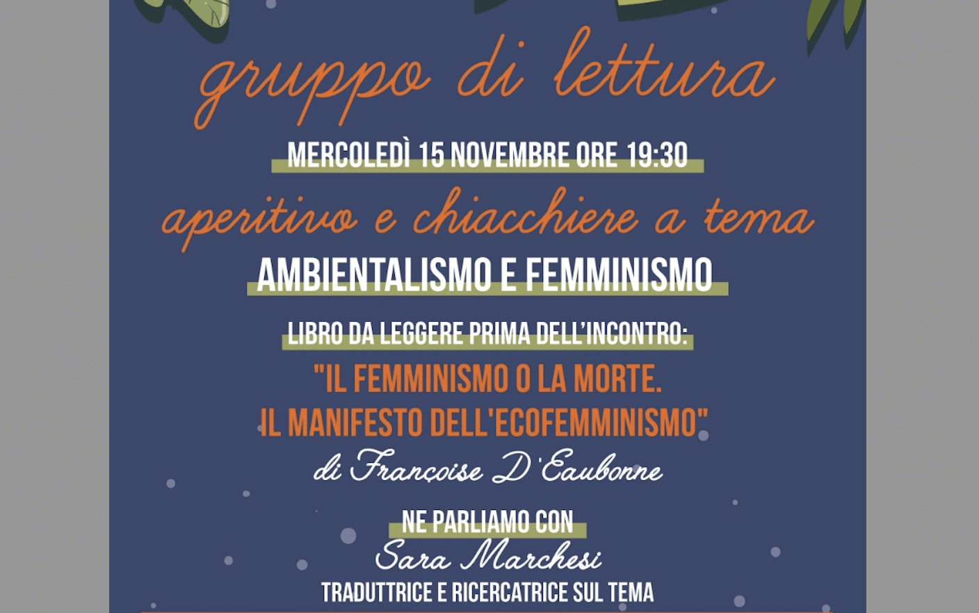 Nuovo appuntamento con Françoise d’Eaubonne a Milano