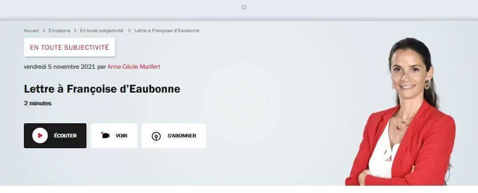 Lettre à Françoise d&rsquo;Eaubonne