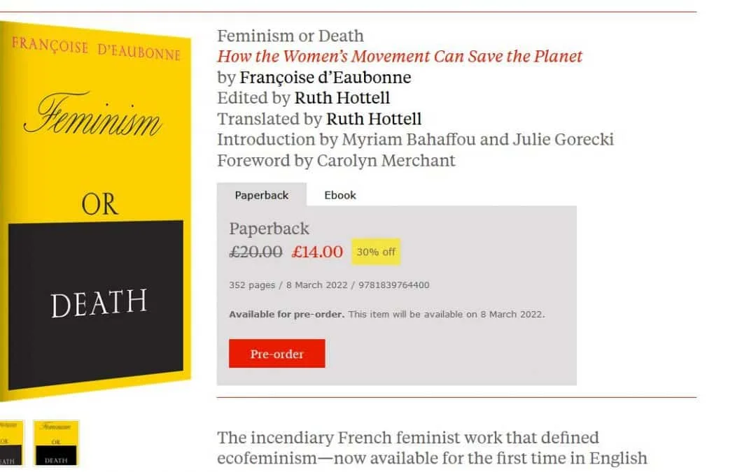 Carolyn Merchant : Feminism or Death