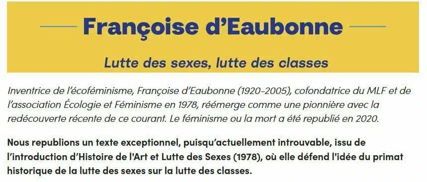 Histoire de l&rsquo;Art et lutte des Sexes